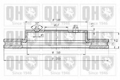 QUINTON HAZELL bdc4817 -  Тормозной диск